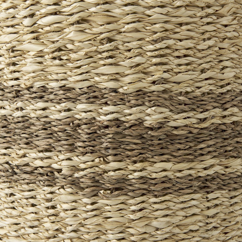 20" Brown And Natural Seagrass Basket