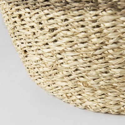 20" Brown And Natural Seagrass Basket