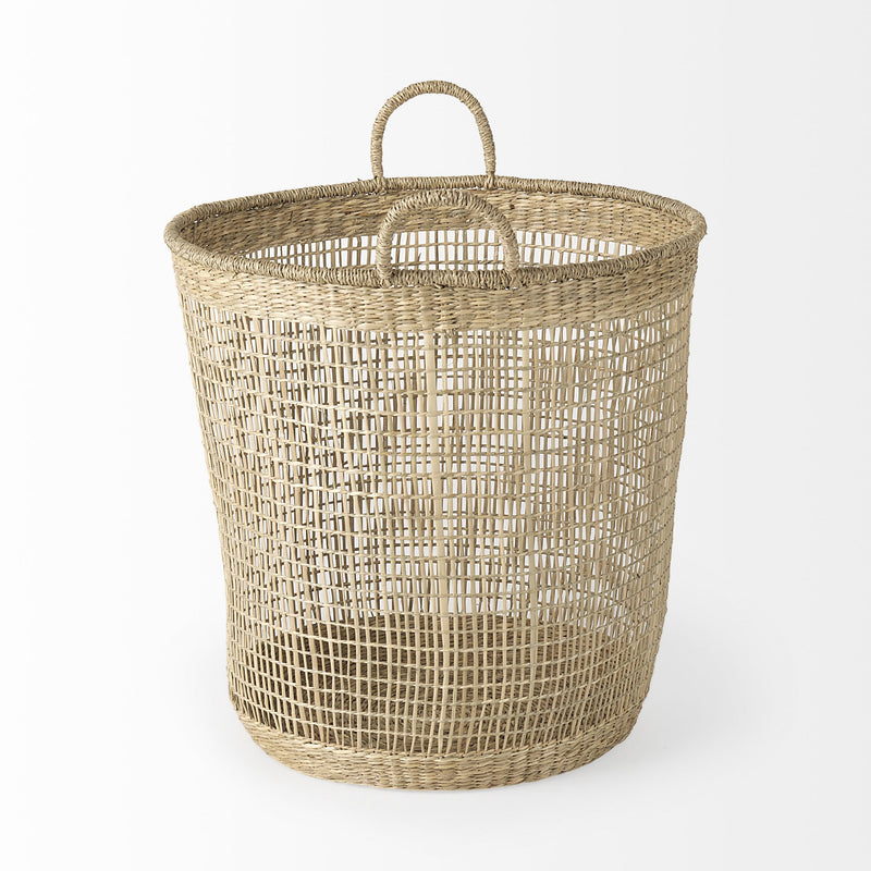 Set of Three 20" Natural Wicker Basket