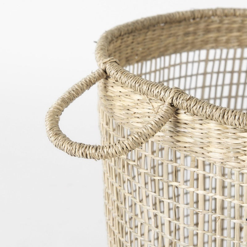 Set of Three Natural Wicker Basket
