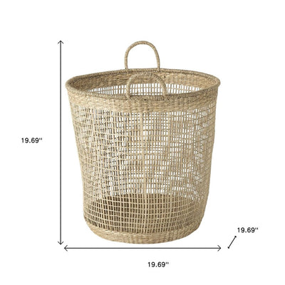 Set of Three Natural Wicker Basket