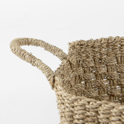Set of Three Natural Wicker Basket