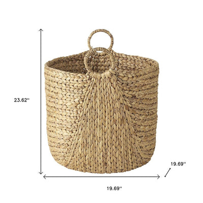 Set Of Three Braided Wicker Storage Baskets