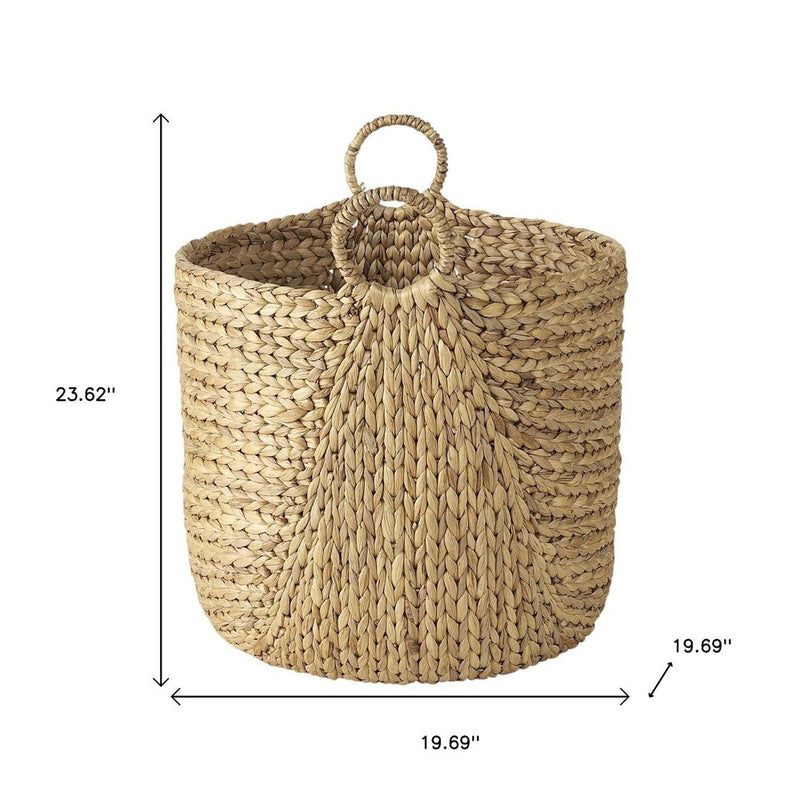 Set Of Three Braided Wicker Storage Baskets