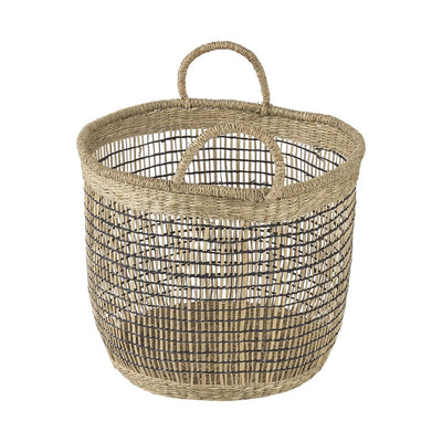 Set of Three Light Brown Wicker Basket