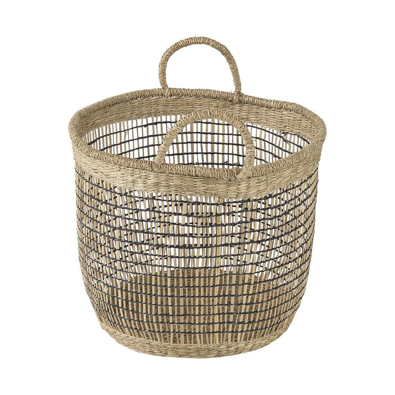 Set of Three Light Brown Wicker Basket