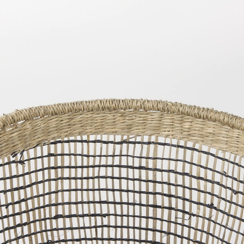 Set of Three Light Brown Wicker Basket