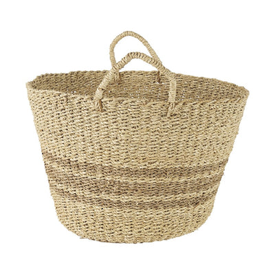 Set of Two Brown Wicker Basket