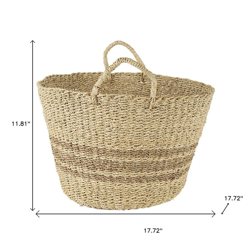 Set of Two Brown Wicker Basket