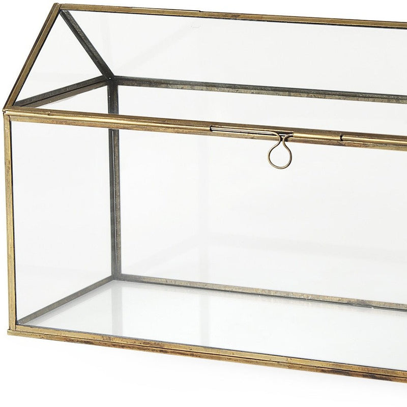 6" Gold Glass Desk Organizer