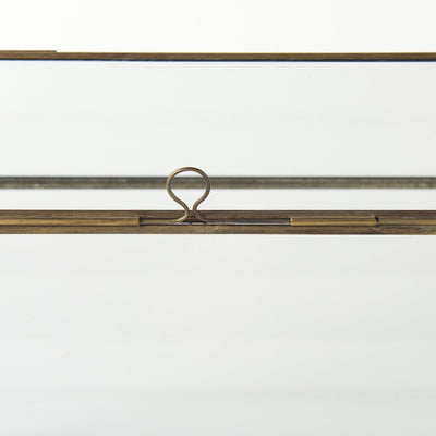 6" Clear And Gold Glass And Metal Box