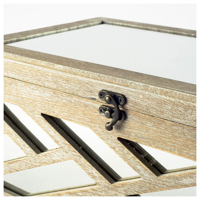16" Off White Solid Wood Desk Organizer