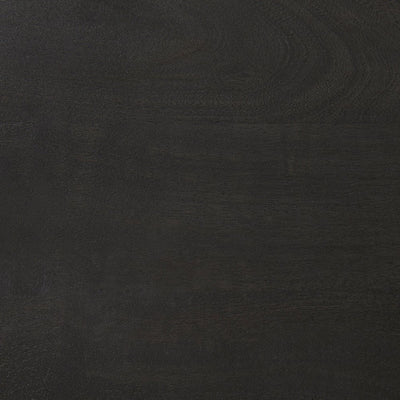 26" Black Solid Wood and Metal Backless Counter Height Bar Chair