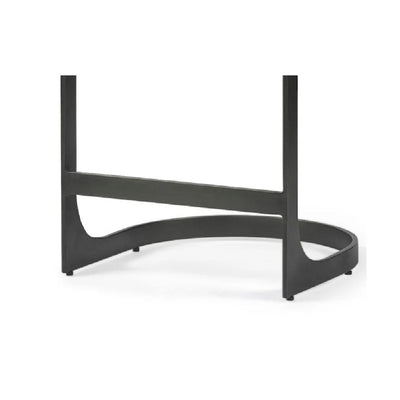 29" Black Leather and Metal Backless Counter Height Bar Chair