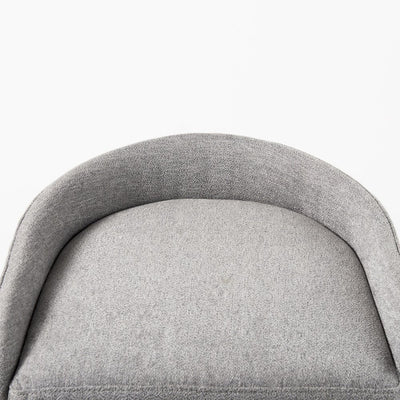 29" Gray and Black Fabric and Metal Low Back Bar Chair