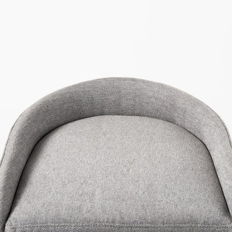 29" Gray and Black Fabric and Metal Low Back Bar Chair