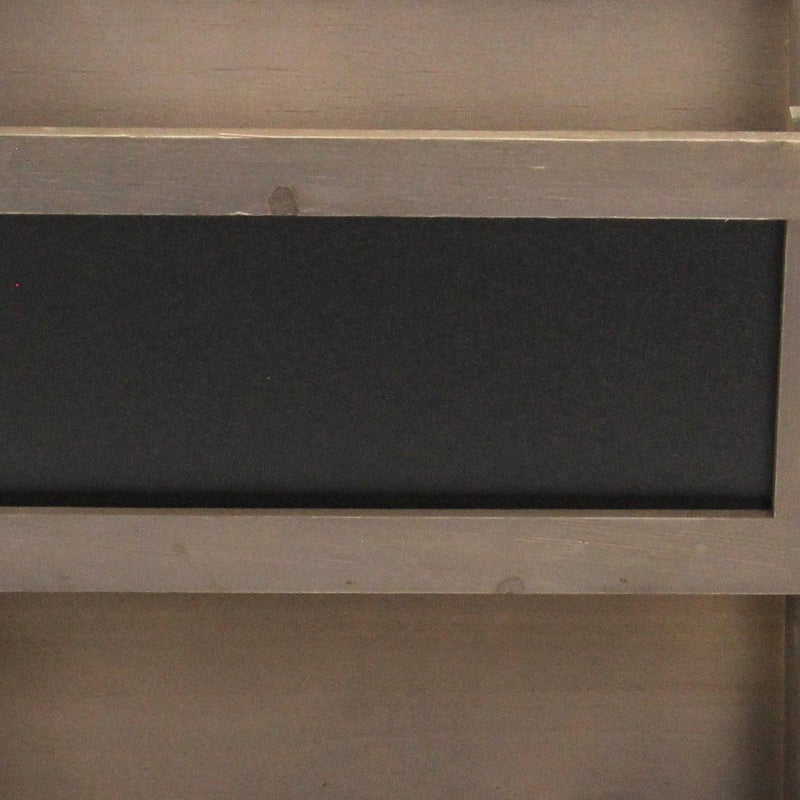 Set of Two Brown Solid Wood File Organizer