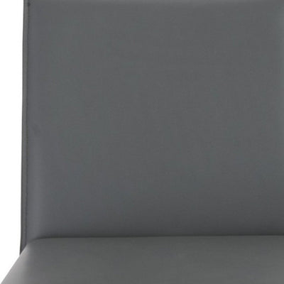 Set of Two 26" Gray Steel Low Back Counter Height Bar Chairs