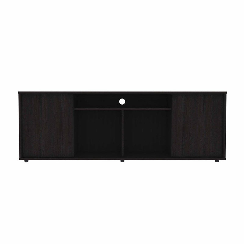 59" Black Open shelving TV Stand