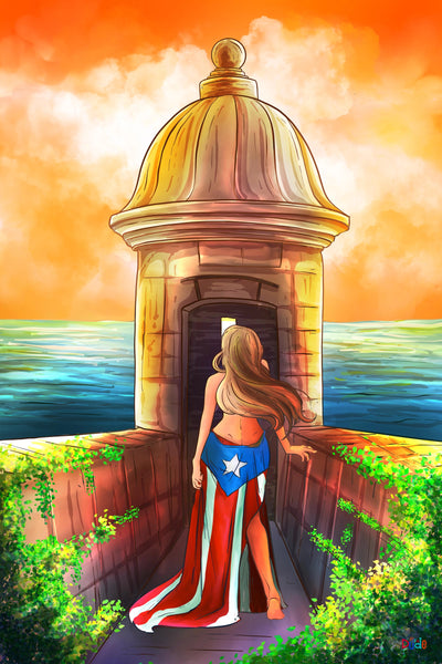 Sunset at El Morro - Puerto Rican Heritage Wall Art