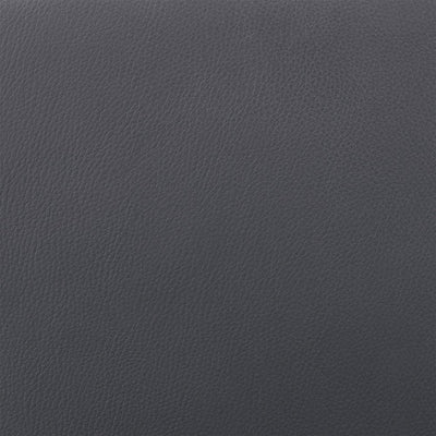 30" Slate Gray And Black Faux Leather And Iron Swivel Low Back Bar Height Bar Chair