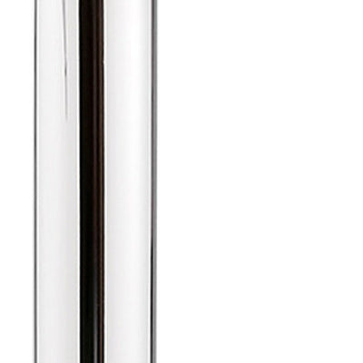 24" Cream And Silver Iron Swivel Adjustable Height Bar Chair