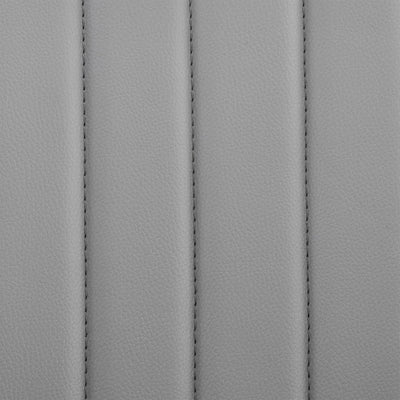 24" Gray And Silver Iron Swivel Adjustable Height Bar Chair