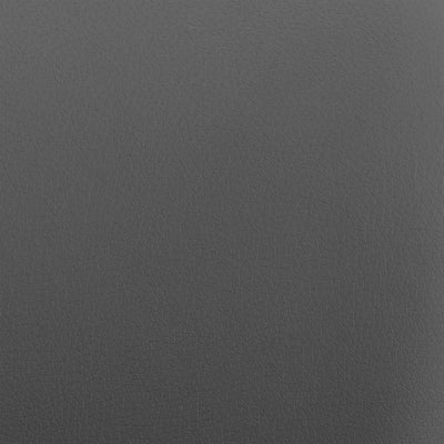 26" Gray And Black Faux Leather And Iron Counter Height Bar Chair