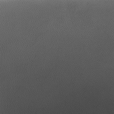 26" Gray And Silver Faux Leather And Iron Swivel Low Back Counter Height Bar Chair