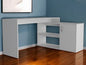 60" White L Shape Computer Desk