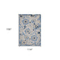 10' X 13' Blue And Gray Indoor Outdoor Area Rug