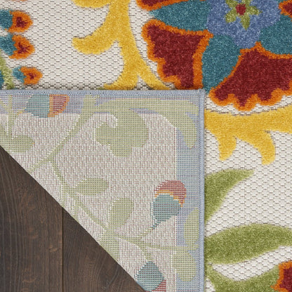 3' X 4' Green And Ivory Indoor Outdoor Area Rug
