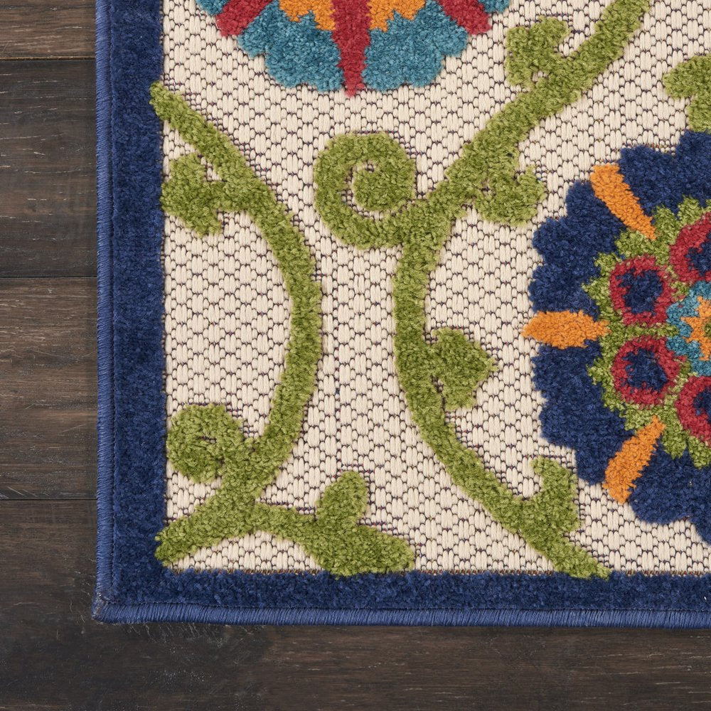 10' X 13' Blue Indoor Outdoor Area Rug