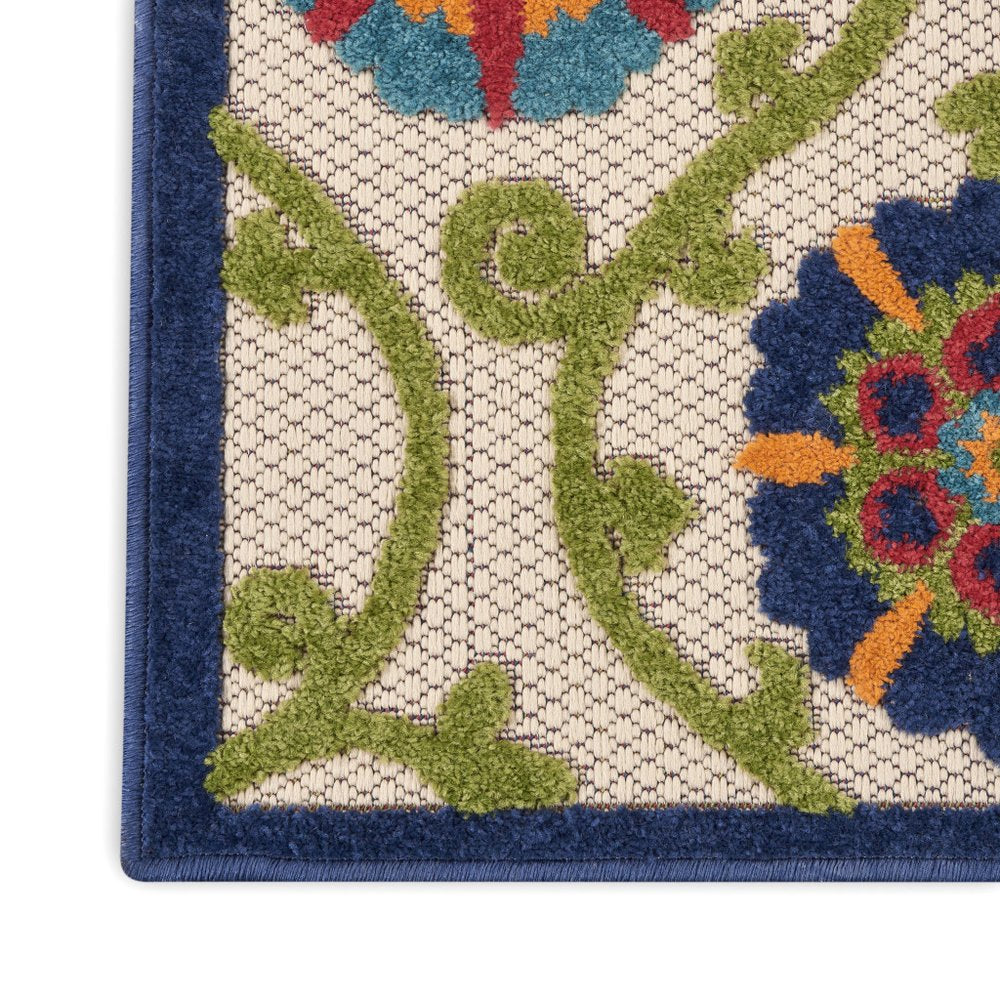 10' X 13' Blue Indoor Outdoor Area Rug