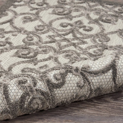 10' X 13' Gray Indoor Outdoor Area Rug