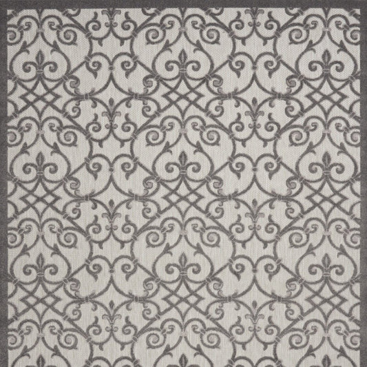 10' X 13' Gray Indoor Outdoor Area Rug