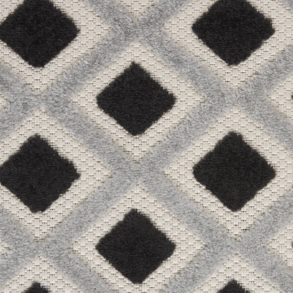 3' X 4' Black And White Indoor Outdoor Area Rug