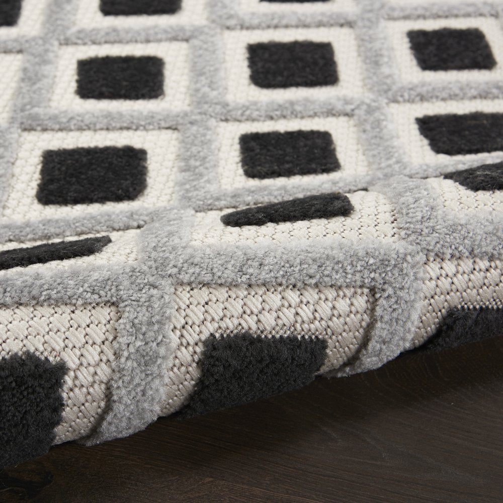 3' X 4' Black And White Indoor Outdoor Area Rug