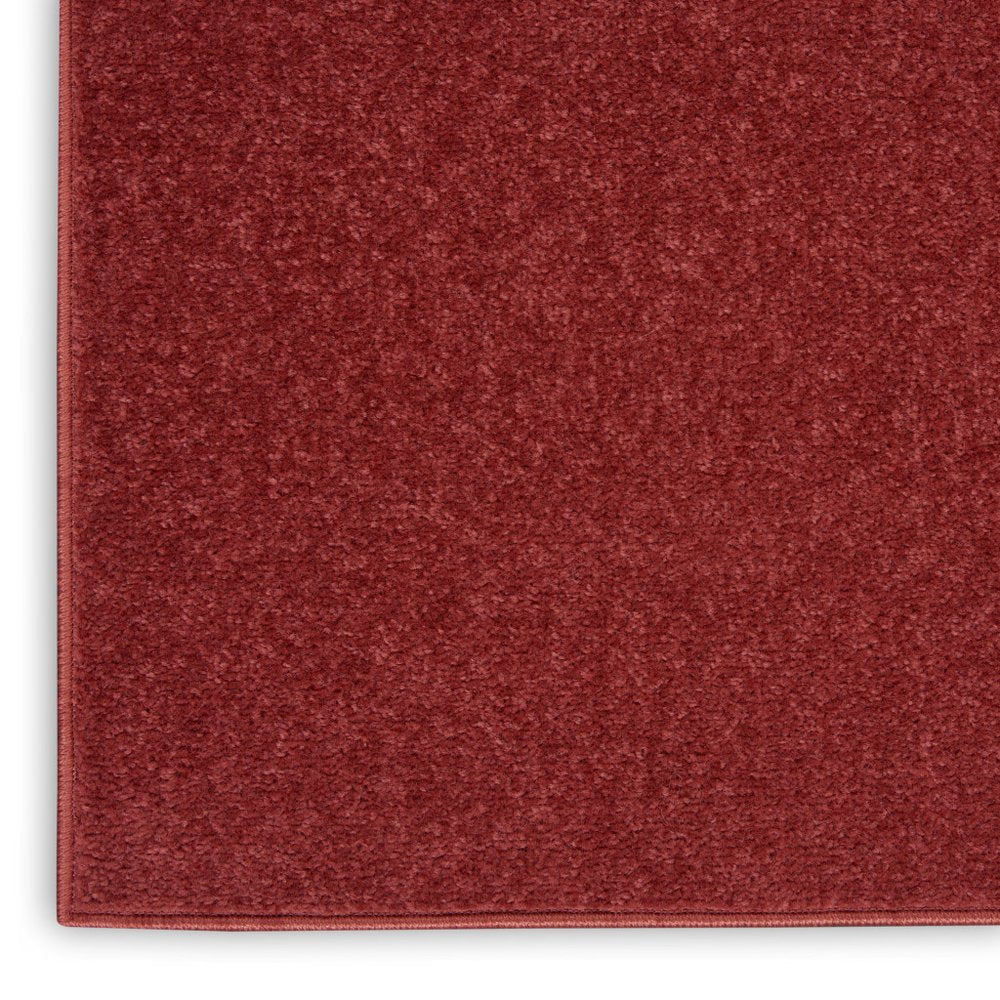 2' X 10' Brick Red Non Skid Indoor Outdoor Runner Rug