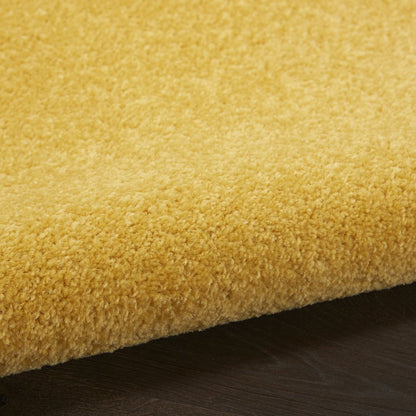 8' X 8' Yellow Round Indoor Outdoor Area Rug