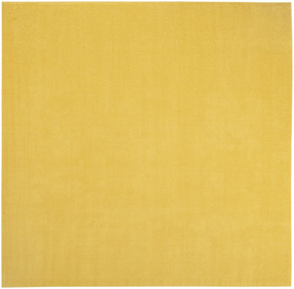 9' Yellow Square Indoor Outdoor Area Rug