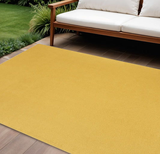 9' X 12' Yellow Indoor Outdoor Area Rug