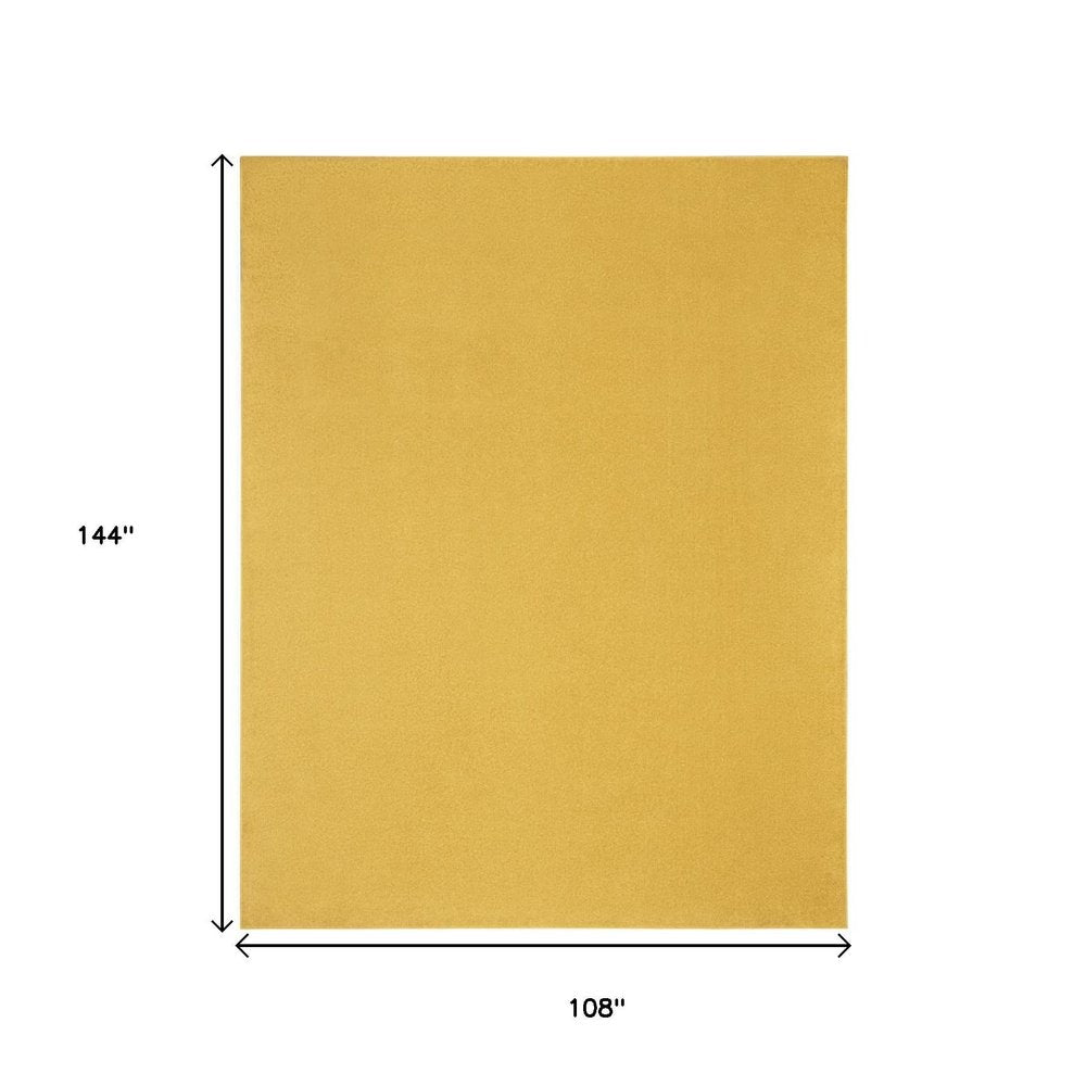 9' X 12' Yellow Indoor Outdoor Area Rug