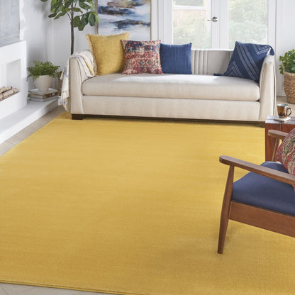 9' X 12' Yellow Indoor Outdoor Area Rug