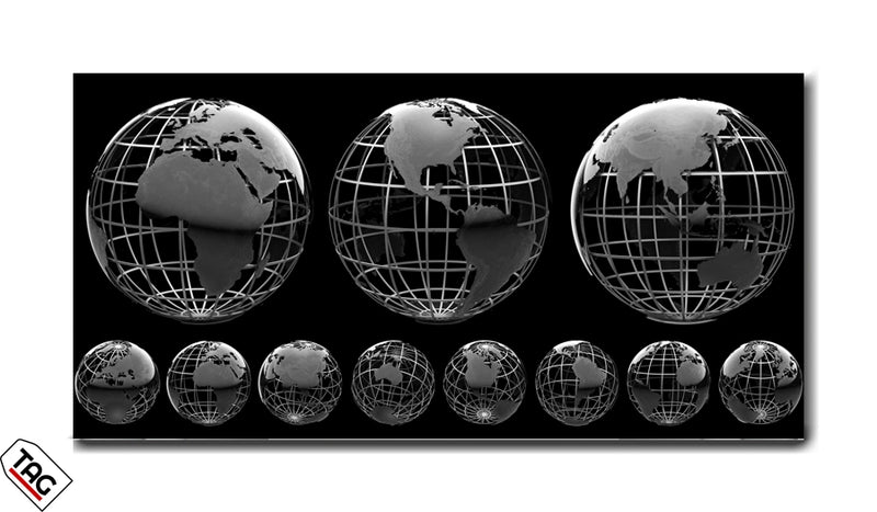 Modern Metallic Globe Art - Sleek Wall D√©cor