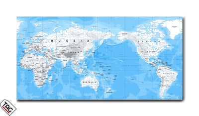 Modern World Map - Minimalist Wall Art