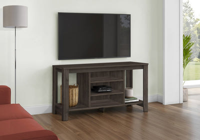 48" Brown Open Shelving TV Stand