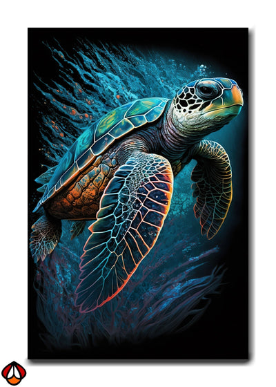 Radiant Sea Turtle - Aquatic Wall D√©cor