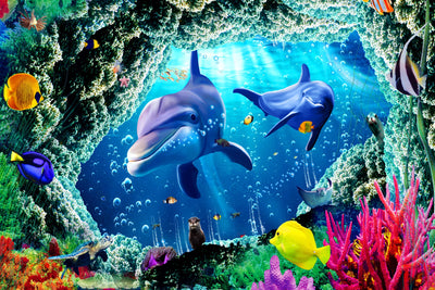 Dolphin Paradise - Stunning Underwater World Wall Art