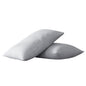 Set of Two Light Gray Linen Pillowcases